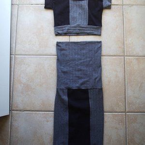 Vintage 80's Designer 2 Piece Stretch Dress Size 2